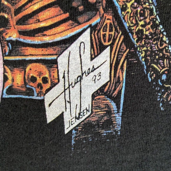 Vintage Lady Death 1993 Brian Pullido Graphic T shirt Black Size XXL Fading - Picture 7 of 12